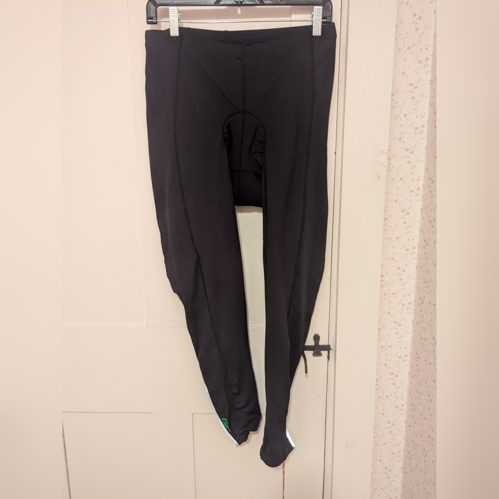🖤 Canari Black XL Cycling Tights Gel Seat ankle zip